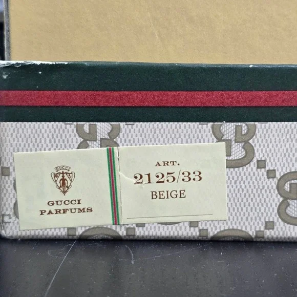 Vintage GUCCI Parfums GG Monogram Large Pouch Clutch Web Stripe NIB Italy 12